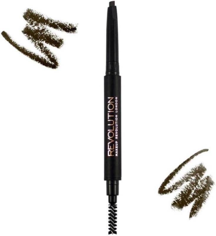 Zomorad.com photo Makeup Revolution Duo Brow Definer Precision Eyebrow Pencil Medium Brown