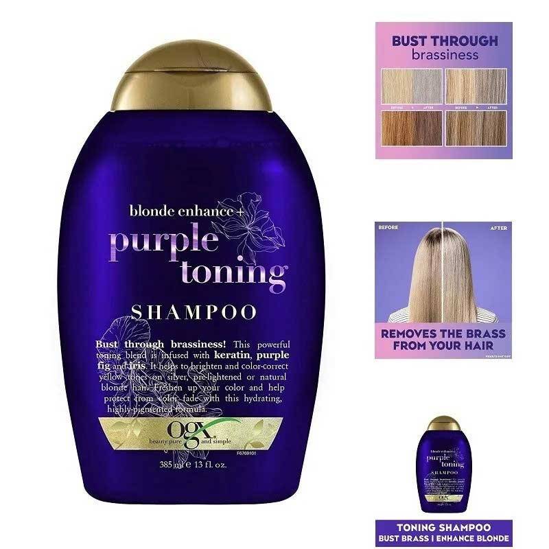 Zomorad.com photo OGX BLONDE ENHANCED PURPLE TONING SHAMPOO 04