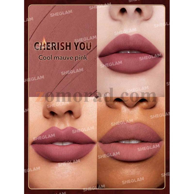 Zomorad.com photos Sheglam Dynamatte Boom Long Lasting Matte Lipstick Ember Rose Ver. Cherish fa 06