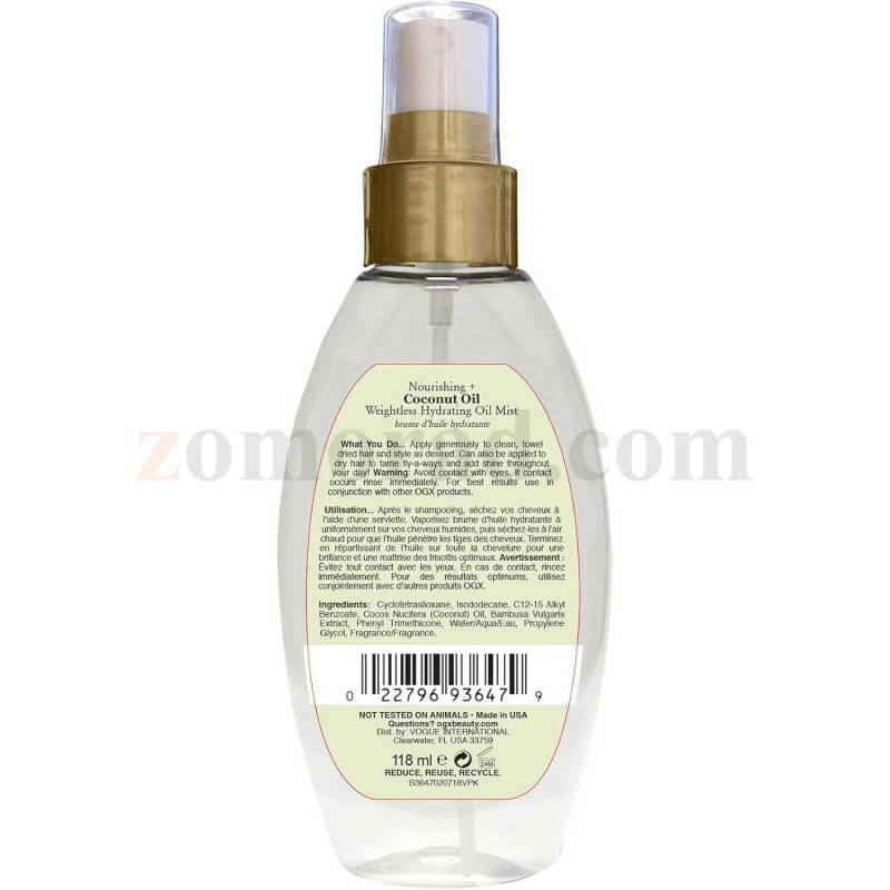 zomorad.com photo OGX Nourishing Coconut Oil Weightless Hydrating Oil Hair Mist 03