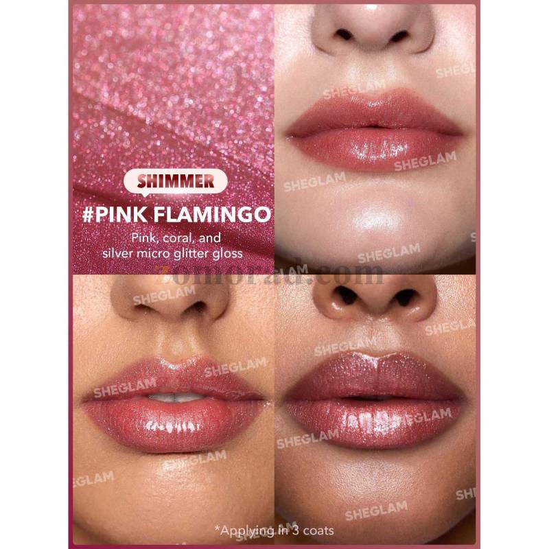 zomorad.com Photos Sheglam Pout Perfect Shimmer Lip Plumper Pink Flamingo 07