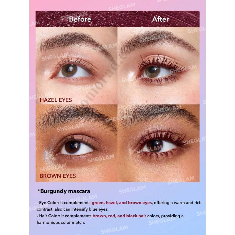 zomorad.com photo SHEGLAM All In One Volume Length Mascara Waterproof Burgundy 13