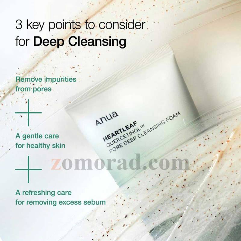 zomorad.com photo Anua HEARTLEAF QUERCETINOL PORE DEEP CLEANSING FOAM 05