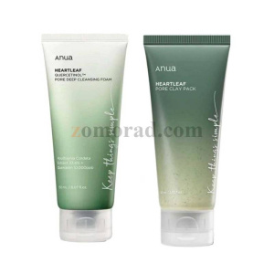zomorad.com photo Anua HEARTLEAF QUERCETINOL PORE DEEP CLEANSING FOAM and Anua HEARLEAF PORE CLAY PACK