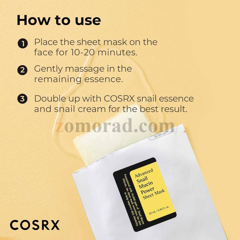 zomorad.com photo COSRX Advanced Snail Mucin Power Sheet Mask 08