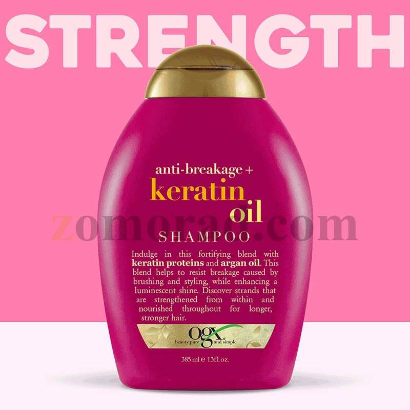 zomorad.com photo OGX ANTI BREAKAGE Keratin Oil Shampoo 02