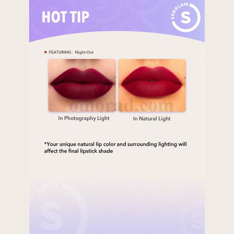 zomorad.com Sheglam Matte Allure Lipstick 02