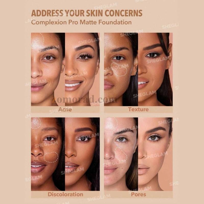 zomorad.com photo SHEGLAM Complexion Pro Long Lasting Breathable Matte Foundation 01