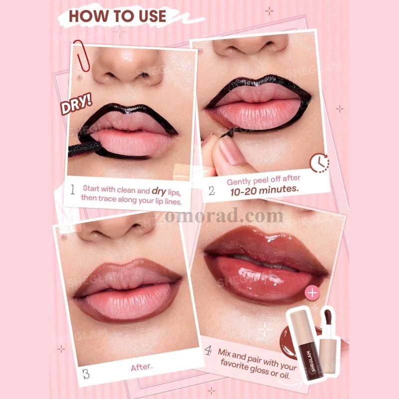 zomorad.com photo SHEGLAM Fall In Line Peel Off Lip Liner Stain 04