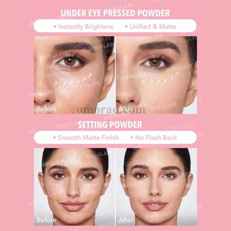 zomorad.com photo SHEGLAM Insta Ready Face Under Eye Setting Powder Duo Bubblegum 06
