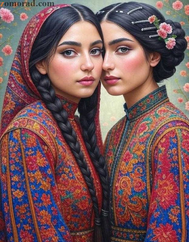 zomorad.com post مدل موهای الهام‌گرفته از دوران قاجار زیبایی از دل تاریخ گیس‌های بلند سوخته حنا در پشت سر